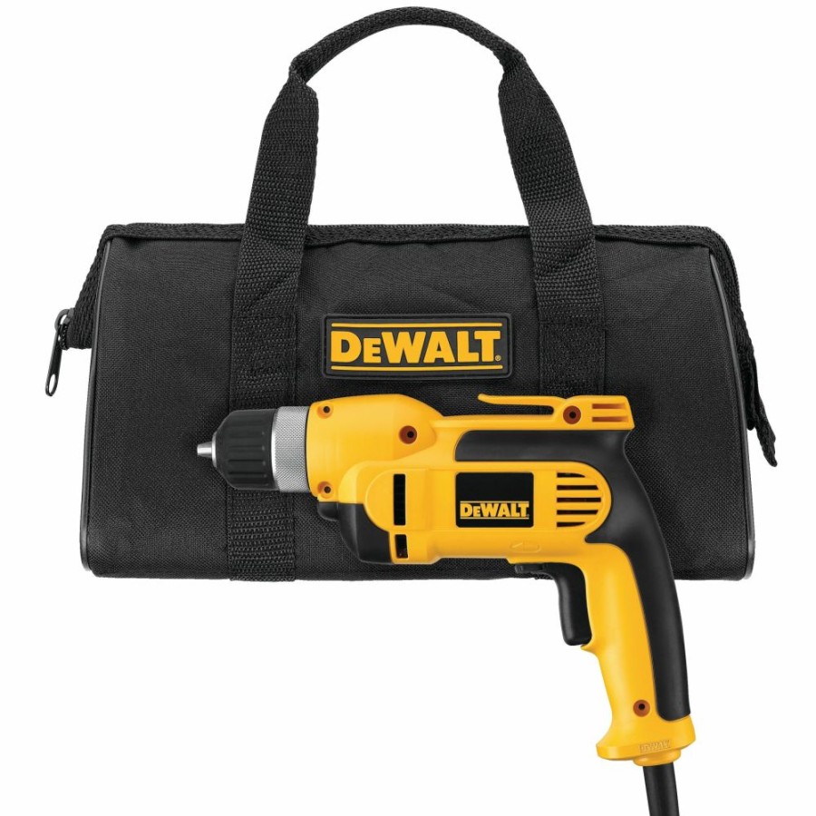 Drilling * | Dewalt Dwd110K 3/8 Vsr Pistol Grip Drill Kit With Keyless Chuck