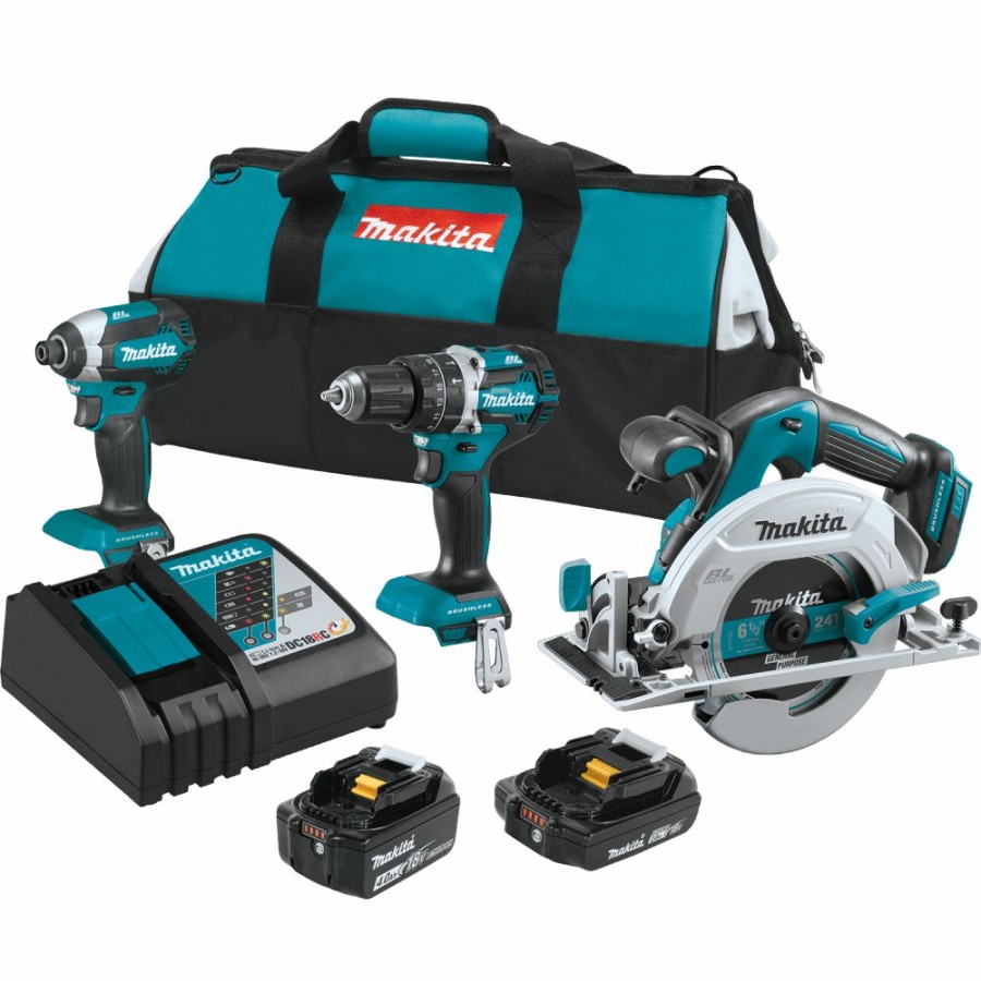 Cordless * | Makita Xt333X1 18V Lxt Lithium-Ion Brushless Cordless 3-Tool Combo Kit