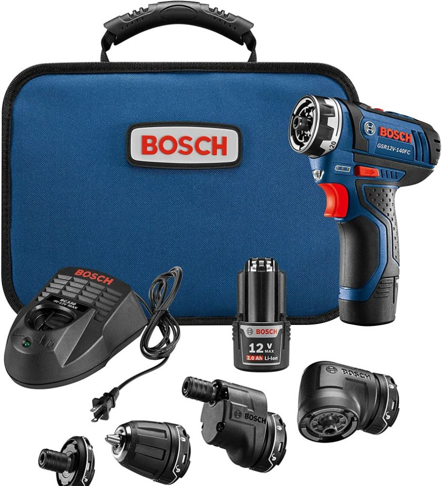 Cordless * | Bosch Gsr12V-140Fcb22 12V Max Flexiclick 5-In-1 Drill/Driver System