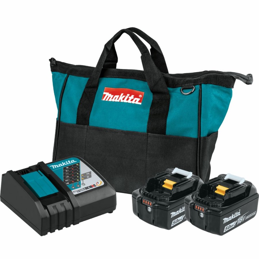 Cordless * | Makita Bl1850Bdc2 18V Lxt Battery And Rapid Charger Starter Pack