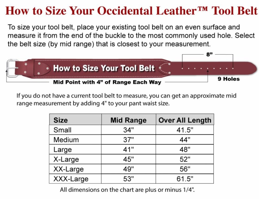 Work Gear * | Occidental Leather 5035 Hd 3 Ranger Work Belt