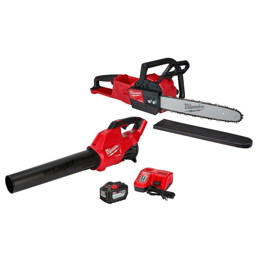 Cordless * | Milwaukee 2727-21Hdp M18 Fuel 16 Chainsaw Kit / Blower Combo Kit