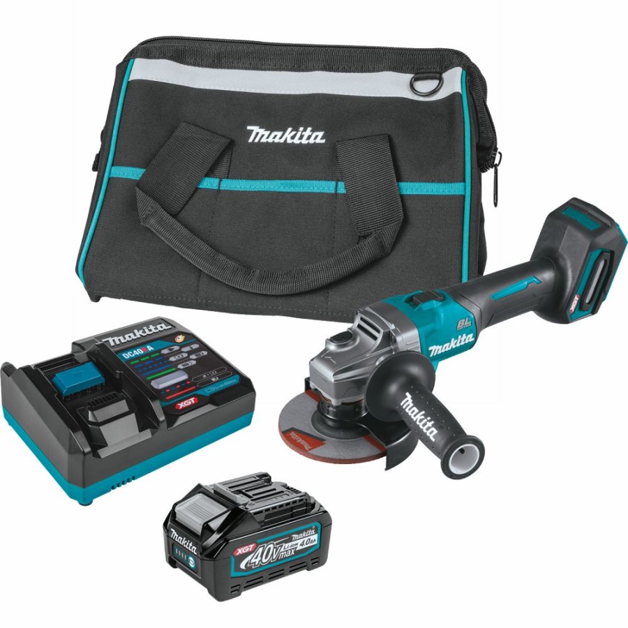 Cordless * | Makita Gag01M1 40V Max Xgt 4-1/2 / 5 Angle Grinder Kit