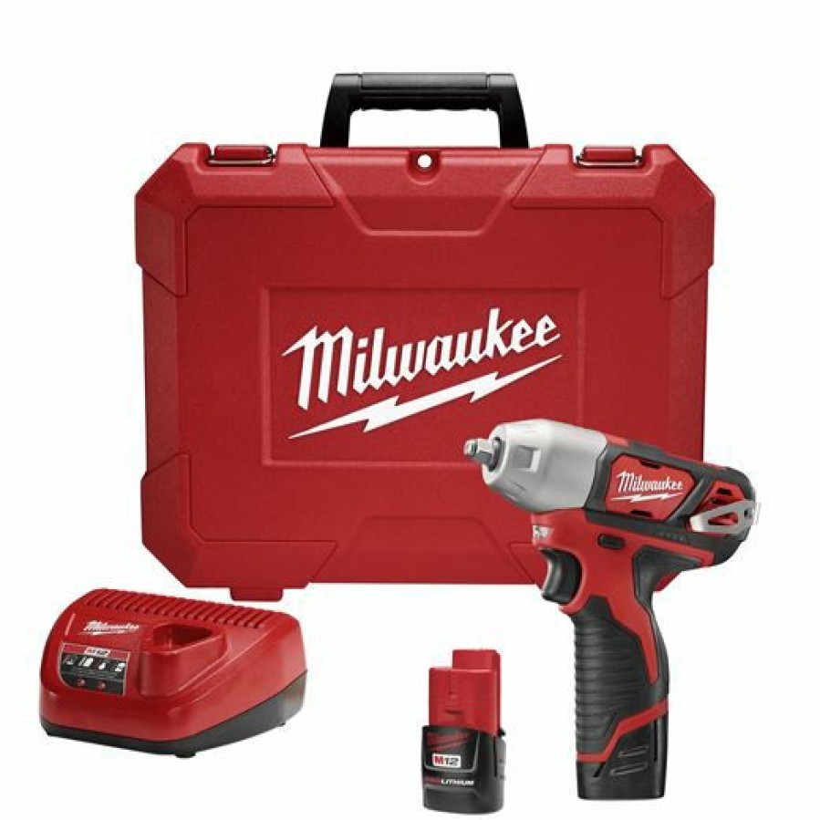 Cordless * | Milwaukee 2463-22 M12 3/8 Impact Wrench Kit