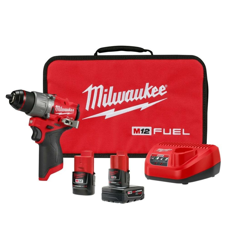 Cordless * | Milwaukee 3404-22 M12 Fuel 1/2 Hammer Drill-Driver Kit