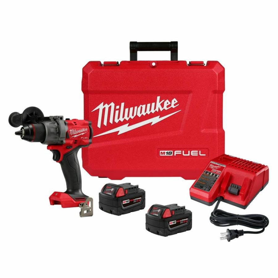 Cordless * | Milwaukee 2904-22 M18 Fuel 1/2 Hammer Drill/Driver Kit