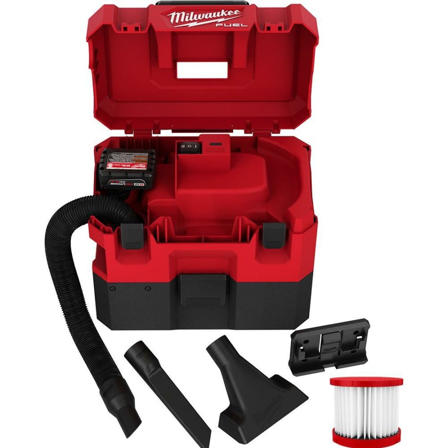 Cordless * | Milwaukee 0960-21 M12 Fuel 1.6 Gallon Wet/Dry Vacuum Kit