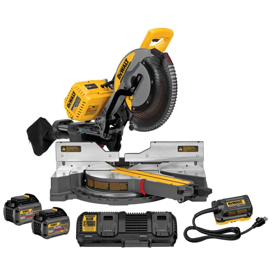 Cordless * | Dewalt Dhs790At2 12 Double Bevel Sliding Compound Flexvolt Miter Saw Kit