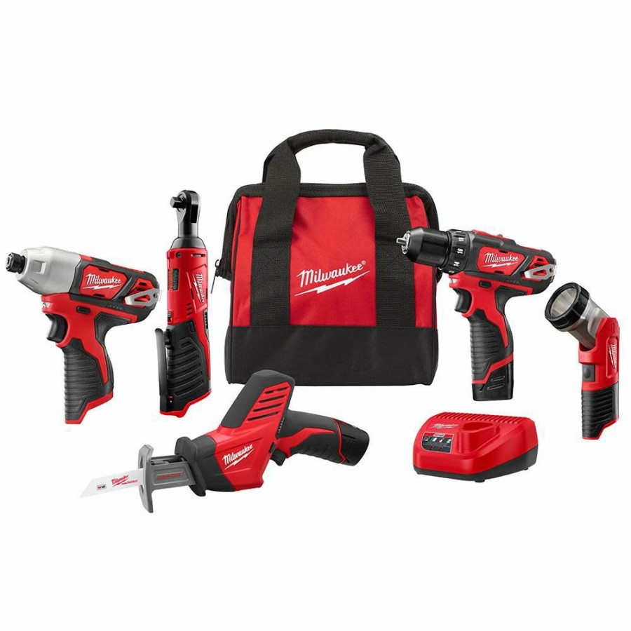 Cordless * | Milwaukee 2498-25 M12 5-Tool Combo Kit