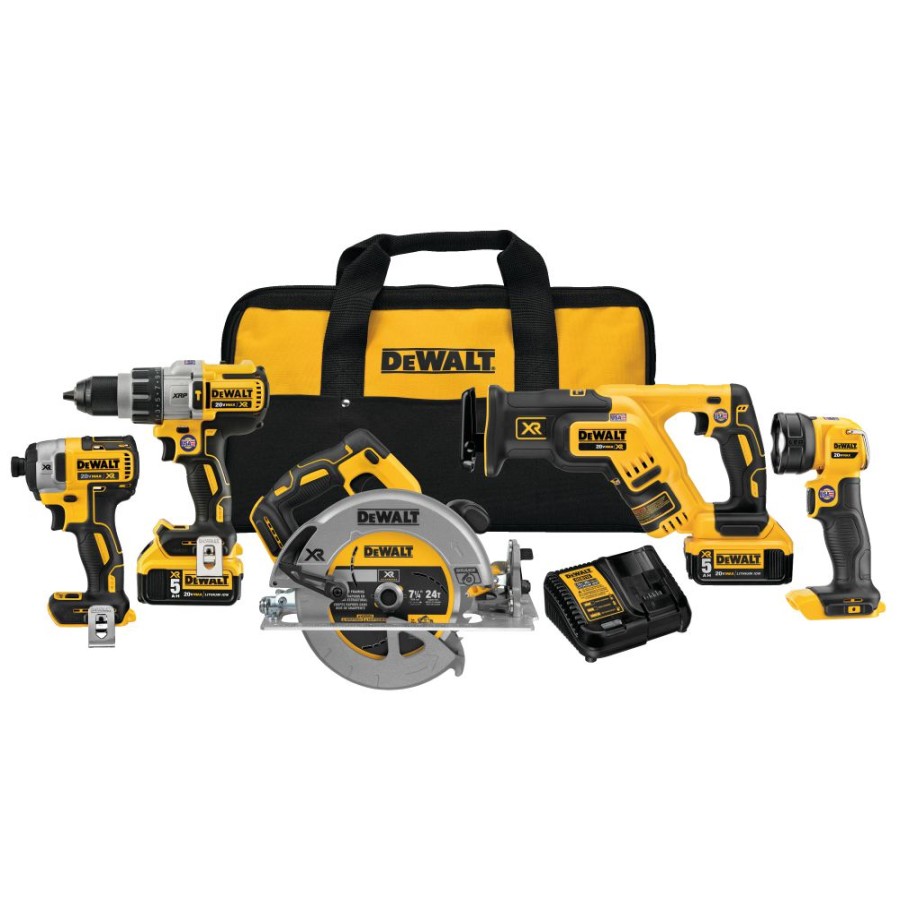 Cordless * | Dewalt Dck594P2 5-Tool Cordless Combo Kit