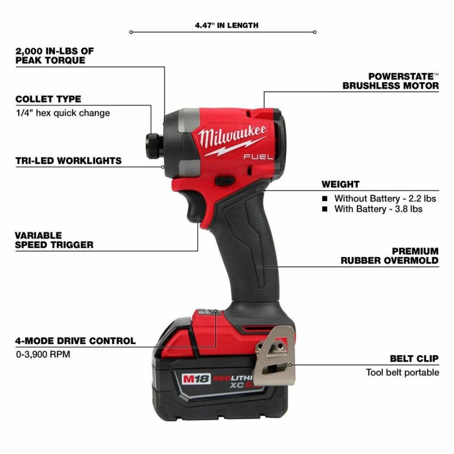 Cordless * | Milwaukee 2953-20 M18 Fuel Impact Driver (Tool Only)