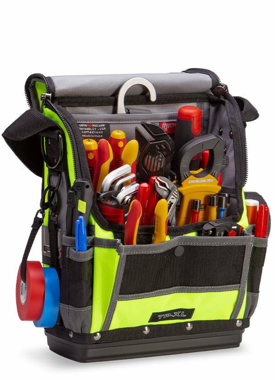 Work Gear * | Veto Pro Pac Tp-Xl Hi-Viz Yellow Mid-Sized Tool Pouch