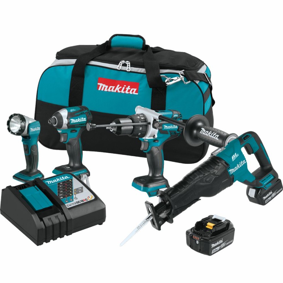 Cordless * | Makita Xt450T 18 Volt Lxt 4-Tool Cordless Combo Kit