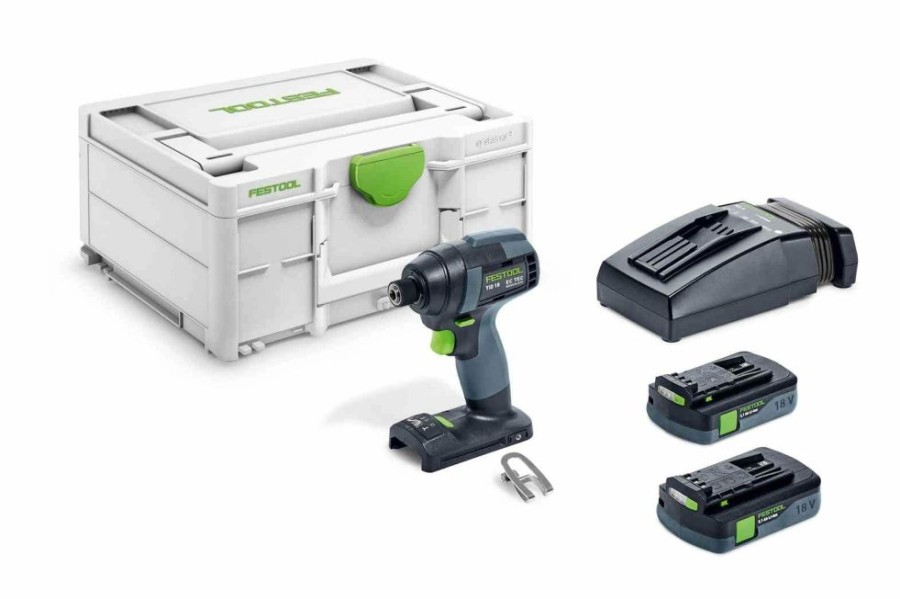 Cordless * | Festool 576480 Tid 18 Cordless 18V Impact Driver Plus 4.0Ah Kit