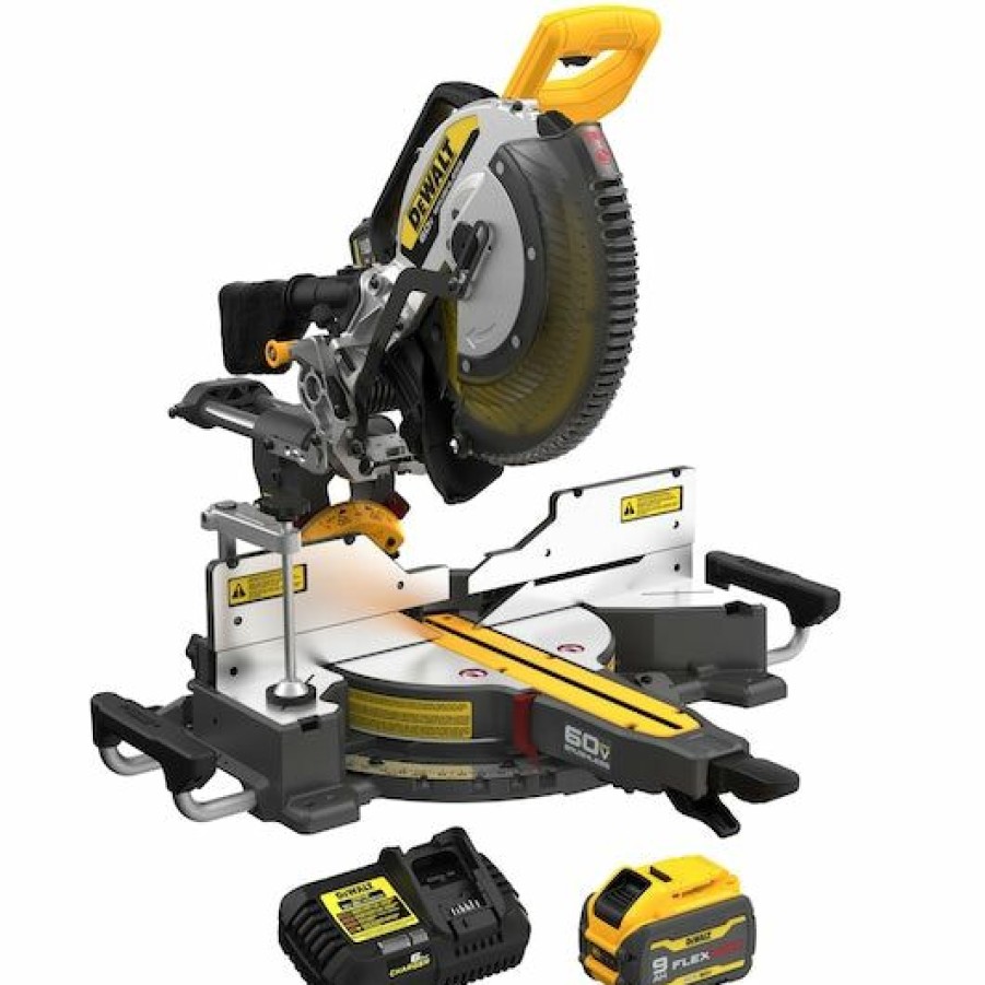 Cordless * | Dewalt Dcs781X1 12 Double Bevel Sliding Compound Flexvolt Miter Saw Kit