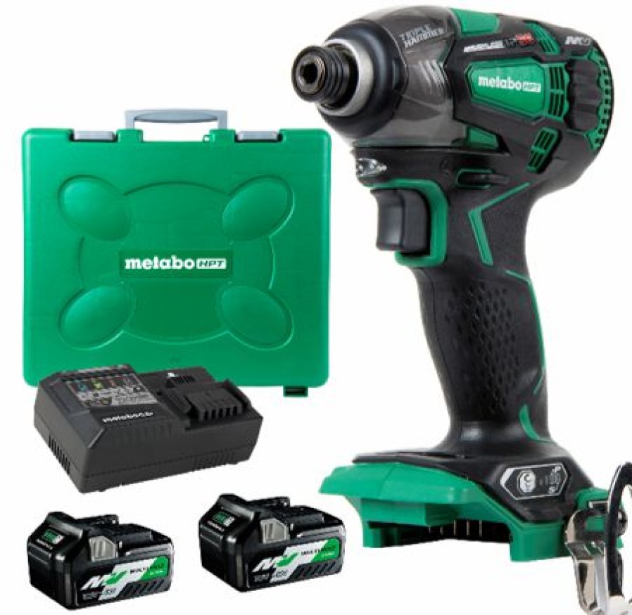 Cordless * | Metabo Hpt Wh36Dbg 36V Multivolt Triple Hammer Cordless Impact Driver Kit