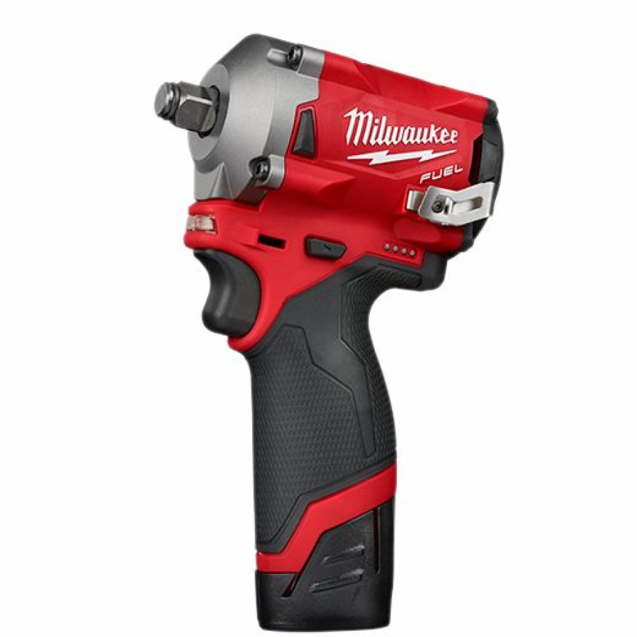 Cordless * | Milwaukee 2555-22 M12 Fuel 1/2 Stubby Impact Wrench Kit