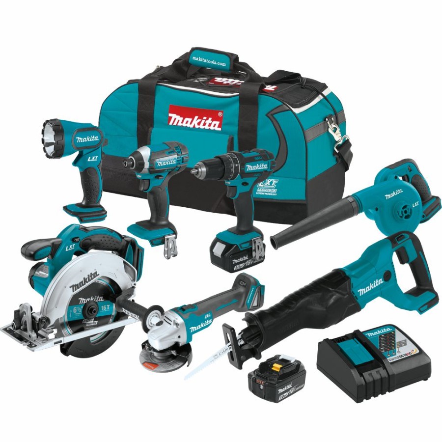 Cordless * | Makita Xt706 18 Volt Lxt 7-Tool Cordless Combo Kit