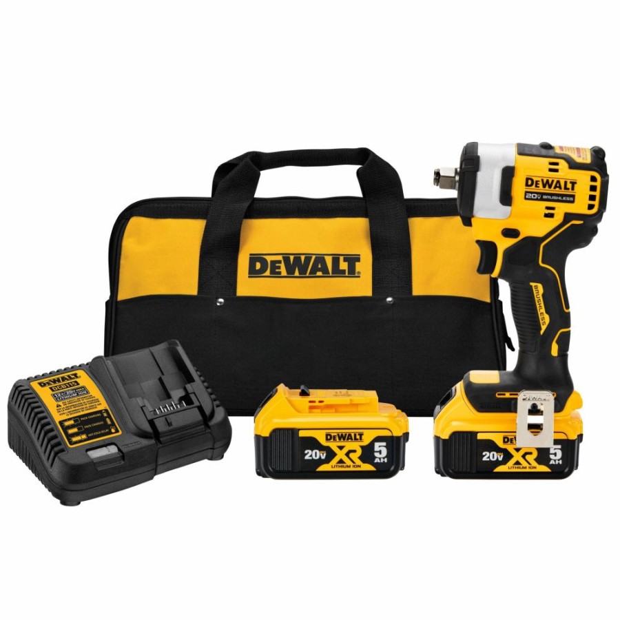 Cordless * | Dewalt Dcf911P2 20V Max 1/2 Impact Wrench With Hog Ring Anvil Kit