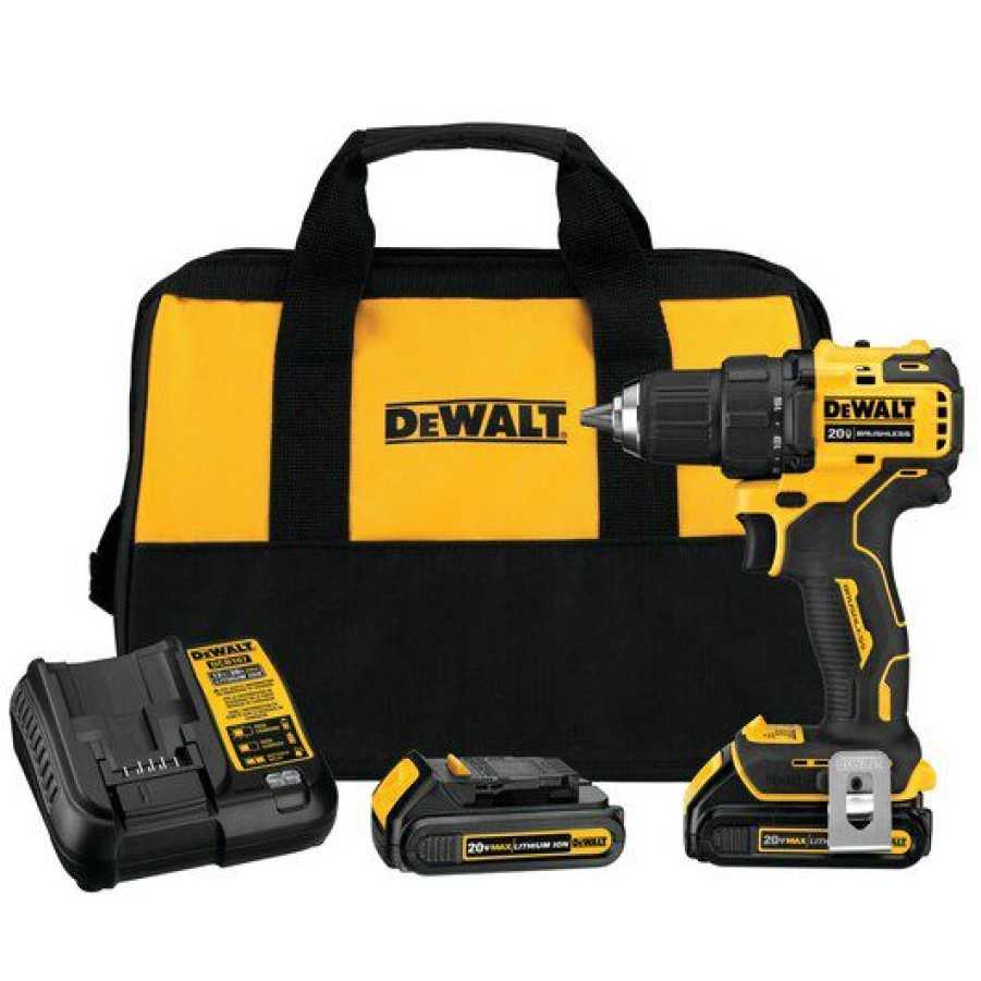 Cordless * | Dewalt Dcd708C2 Atomic 20V Max Brushless Compact 1/2 Drill/Driver Kit