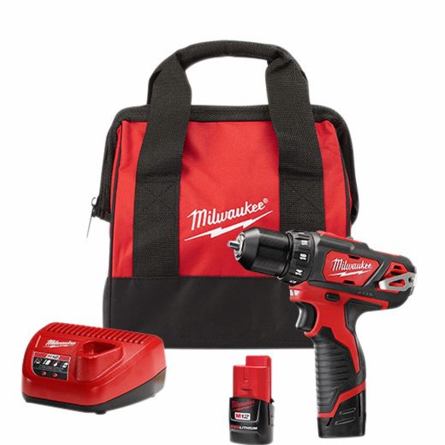 Cordless * | Milwaukee 2407-22 M12 Drill-Driver Kit