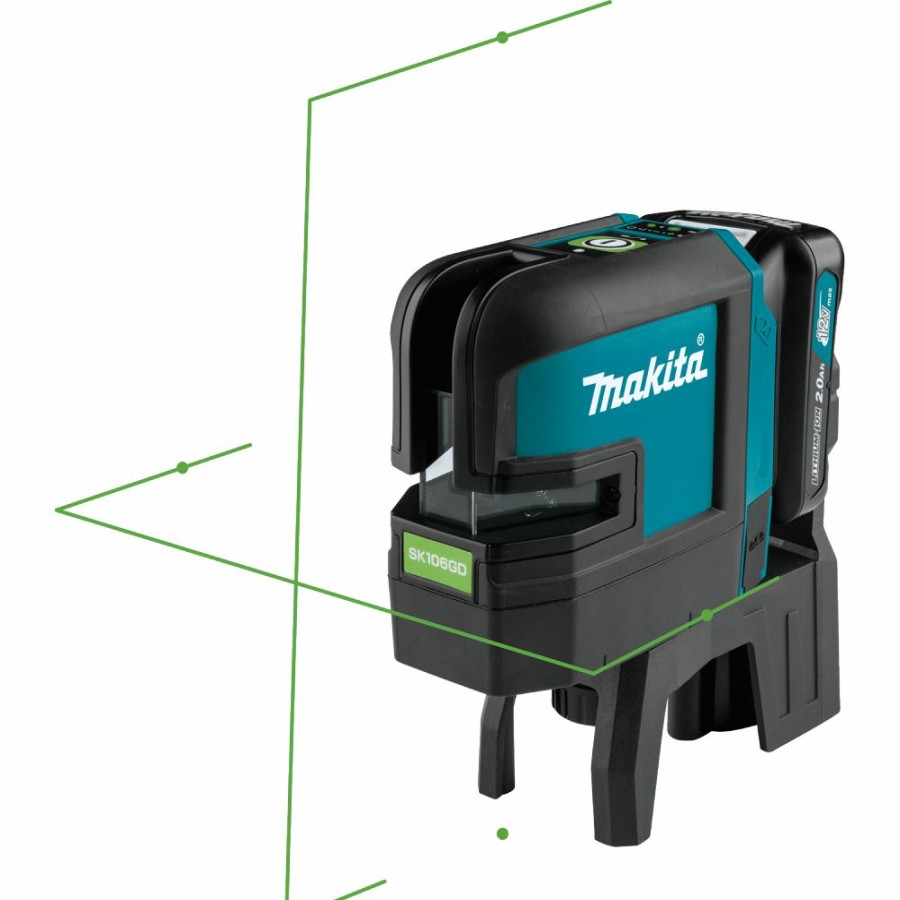 Cordless * | Makita Sk106Gdnax 12V Max Cxt Cordless Cross-Line/4-Point Green Beam Laser Kit