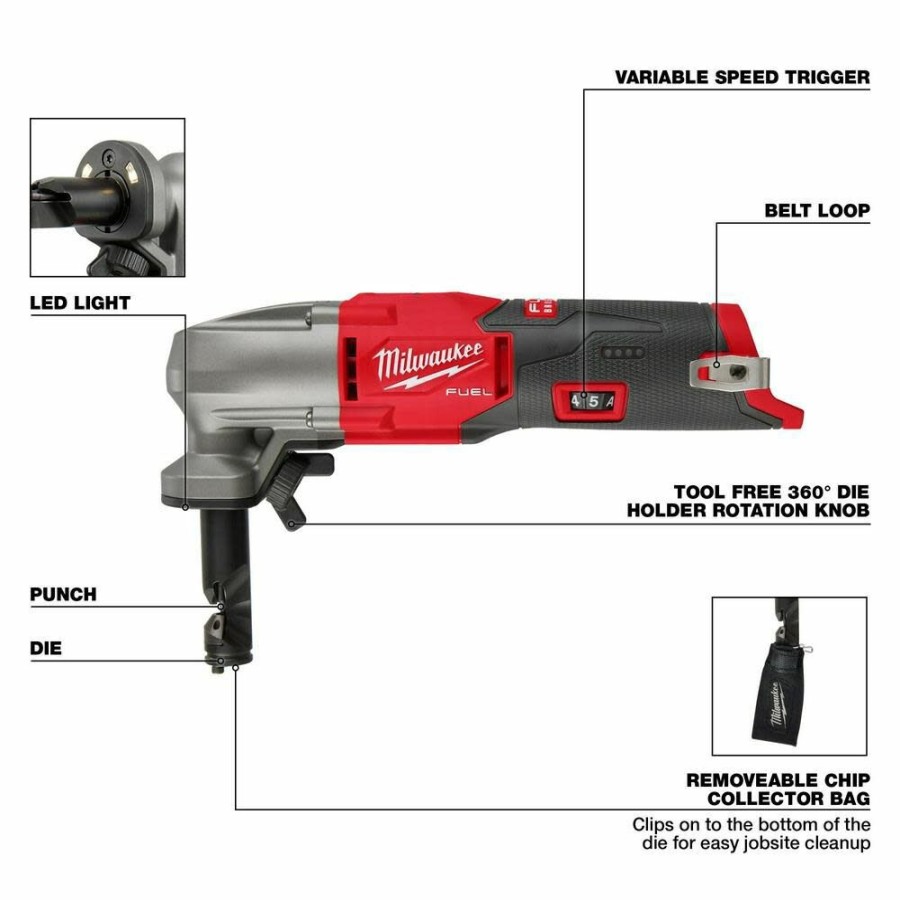 Cordless * | Milwaukee 2476-20 M12 Fuel 16 Gauge Nibbler