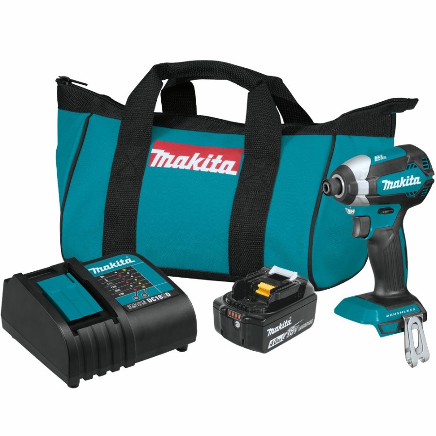 Cordless * | Makita Xdt13Sm1 18V Lxt Lithium-Ion Brushless Cordless Impact Driver Kit