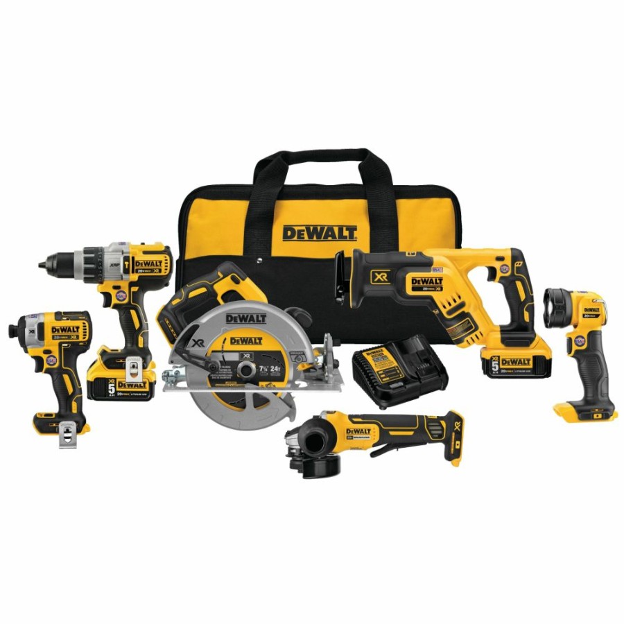 Cordless * | Dewalt Dck695P2 20V Max 6-Tool Cordless Combo Kit